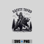 Safety Third Grizzly Bear Nature Crazy PNG SVG