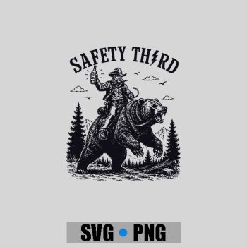 Safety Third Grizzly Bear Nature Crazy PNG SVG