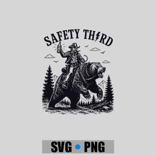 Safety Third Grizzly Bear Nature Crazy PNG SVG