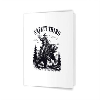 Safety Third Grizzly Bear Nature Crazy Greeting Card