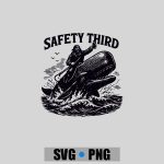Safety Third Sarcastic Nautical Whale Rider Joke PNG SVG