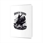 Safety Third Sarcastic Nautical Whale Rider Joke Greeting Card