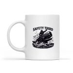 Safety Third Sarcastic Nautical Whale Rider Joke Mug