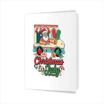 Santa Flamingo Popsicle Christmas In July Greeting Card