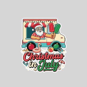 Homepage 199 Santa Flamingo Popsicle Christmas In July Sticker