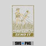 Send It Bowfishing Skeleton Outdoor Adventure Art PNG SVG