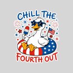 Silly Goose 4th of July Patriotic Chill The Fourth Out Sticker