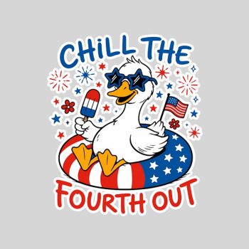 Homepage 7 Silly Goose 4th of July Patriotic Chill The Fourth Out Sticker