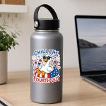Silly Goose 4th of July Patriotic Chill The Fourth Out Sticker