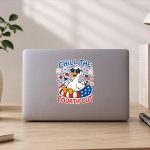 Silly Goose 4th of July Patriotic Chill The Fourth Out Sticker