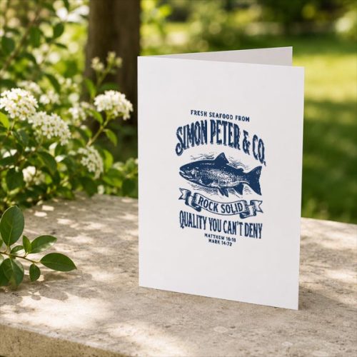 Simon Peter Seafood Christian Fishing Greeting Card 2 Simon Peter Seafood Christian Fishing Greeting Card
