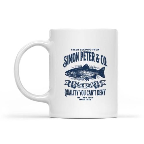 Simon Peter Seafood Christian Fishing Mug 1 Simon Peter Seafood Christian Fishing Mug