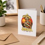 Smiguel Mexican Sombrero Mexican Culture Mashup Greeting Card