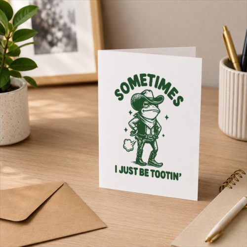 Sometimes I Just Be Tootin Greeting Card