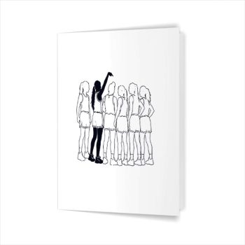 Sophie Pointing Basketball Vintage Greeting Card