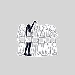 Sophie Pointing Basketball Vintage Sticker