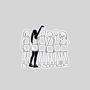 Sophie Pointing Basketball Vintage Sticker