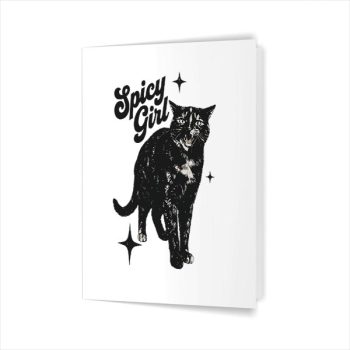 Homepage 40 Spicy Girl Tortie Cat Feline Attitude Greeting Card