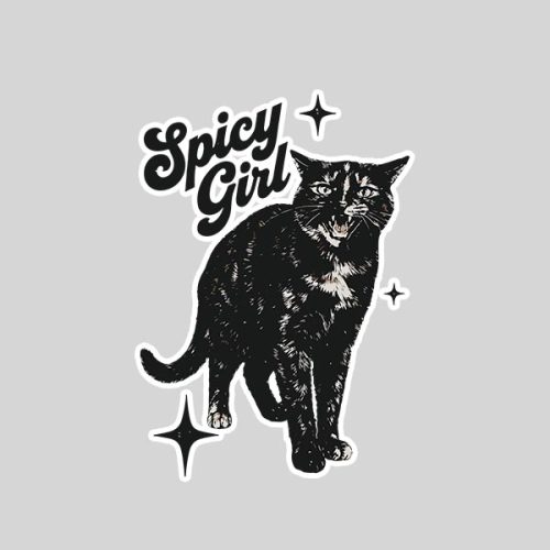 Spicy Girl Tortie Cat Feline Attitude Sticker 1 Spicy Girl Tortie Cat Feline Attitude Sticker