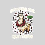 Spitters Are Quitters Llama Inappropriate Sticker