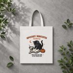 Spooky Biscuits Bakery Black Cat Halloween Pumpkin PNG SVG