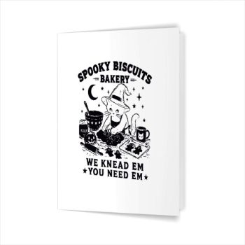 Homepage 46 Spooky Biscuits Bakery Black Cat Halloween Pumpkin Greeting Card