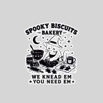 Spooky Biscuits Bakery Black Cat Halloween Pumpkin Sticker