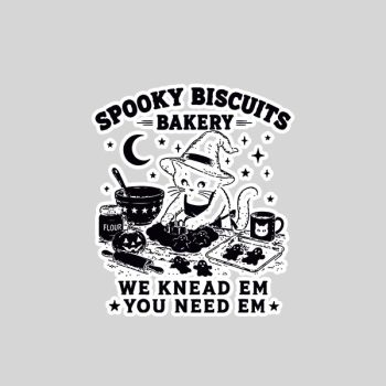 Homepage 191 Spooky Biscuits Bakery Black Cat Halloween Pumpkin Sticker