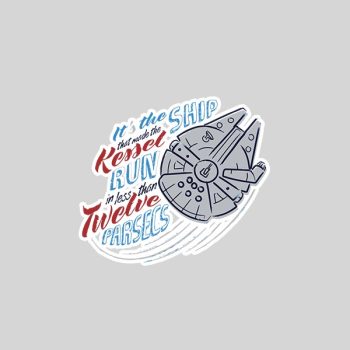 Star Wars Kessel Run Millennium Falcon 4th Of July Sticker