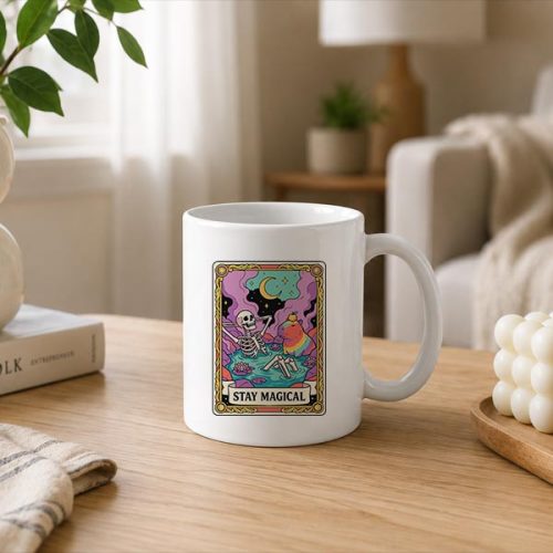 Stay Magical Skeleton Capybara Tarot Card Tops Mug 3 Stay Magical Skeleton Capybara Tarot Card Tops Mug