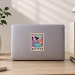 Stay Magical Skeleton Capybara Tarot Card Tops Sticker