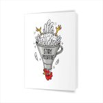 Stay Positive Silly Upsidedown Chicken Farmers Greeting Card