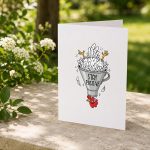 Stay Positive Silly Upsidedown Chicken Farmers Greeting Card