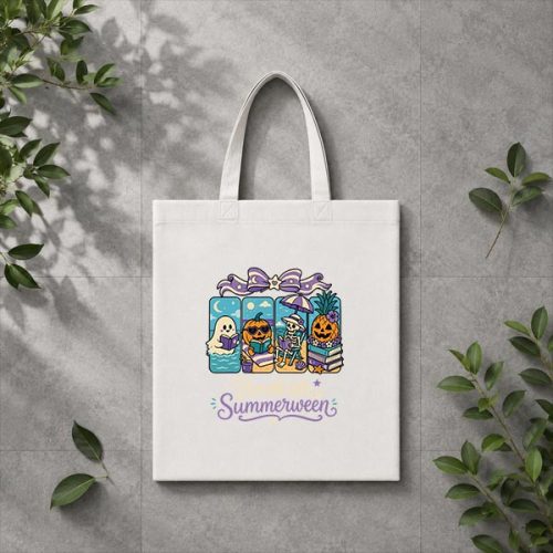 Summerween Boo Reading Book Spooky Vibes Summer Vacay PNG SVG