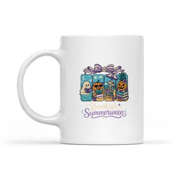 Summerween Boo Reading Book Spooky Vibes Summer Vacay Mug