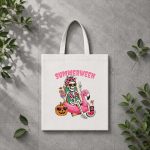 Summerween Girl Skeleton Coquette Leopard Bow PNG SVG