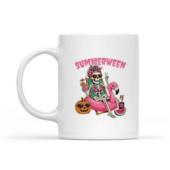 Homepage 181 Summerween Girl Skeleton Coquette Leopard Bow Mug