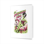 Summerween Spooky Summer Ghoul Beach Unicorn Halloween Greeting Card