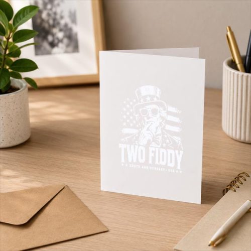 Two Fiddy Vintage Greeting Card