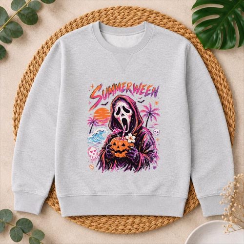 Vintage Spooky Ghost Beach Summer Vacation Summerween PNG SVG