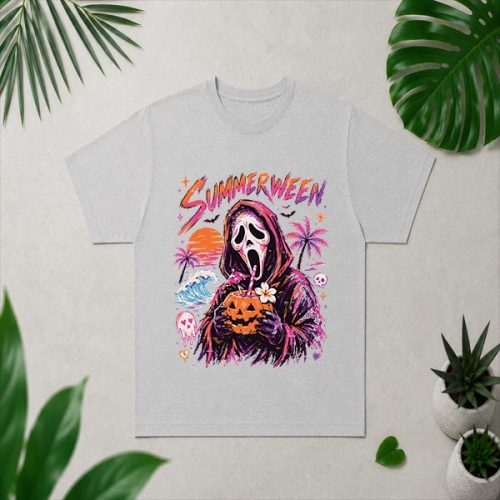 Vintage Spooky Ghost Beach Summer Vacation Summerween PNG SVG