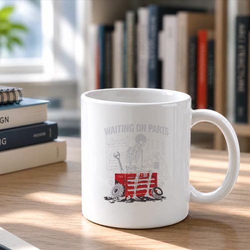 Waiting On Parts Mechanic Skeleton Auto Repair Life Mug