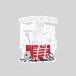 Waiting On Parts Mechanic Skeleton Auto Repair Life Sticker