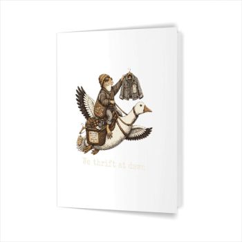We Thrift At Dawn Frog Thriftcore Store Antiques Greeting Card