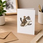 We Thrift At Dawn Frog Thriftcore Store Antiques Greeting Card