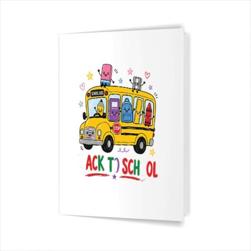 Welcome Back To School Bus 1st Day Of School Teacher Greeting Card