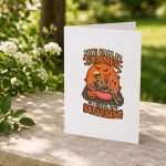 You Call It Summer I Call It Suffering Coffin Skeleton Greeting Card