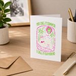 You Call It Summer I Call It Suffering Coffin Skeleton Greeting Card